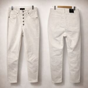 Banana Republic High-Rise Curvy Skinny White Jeans | New | Size 6